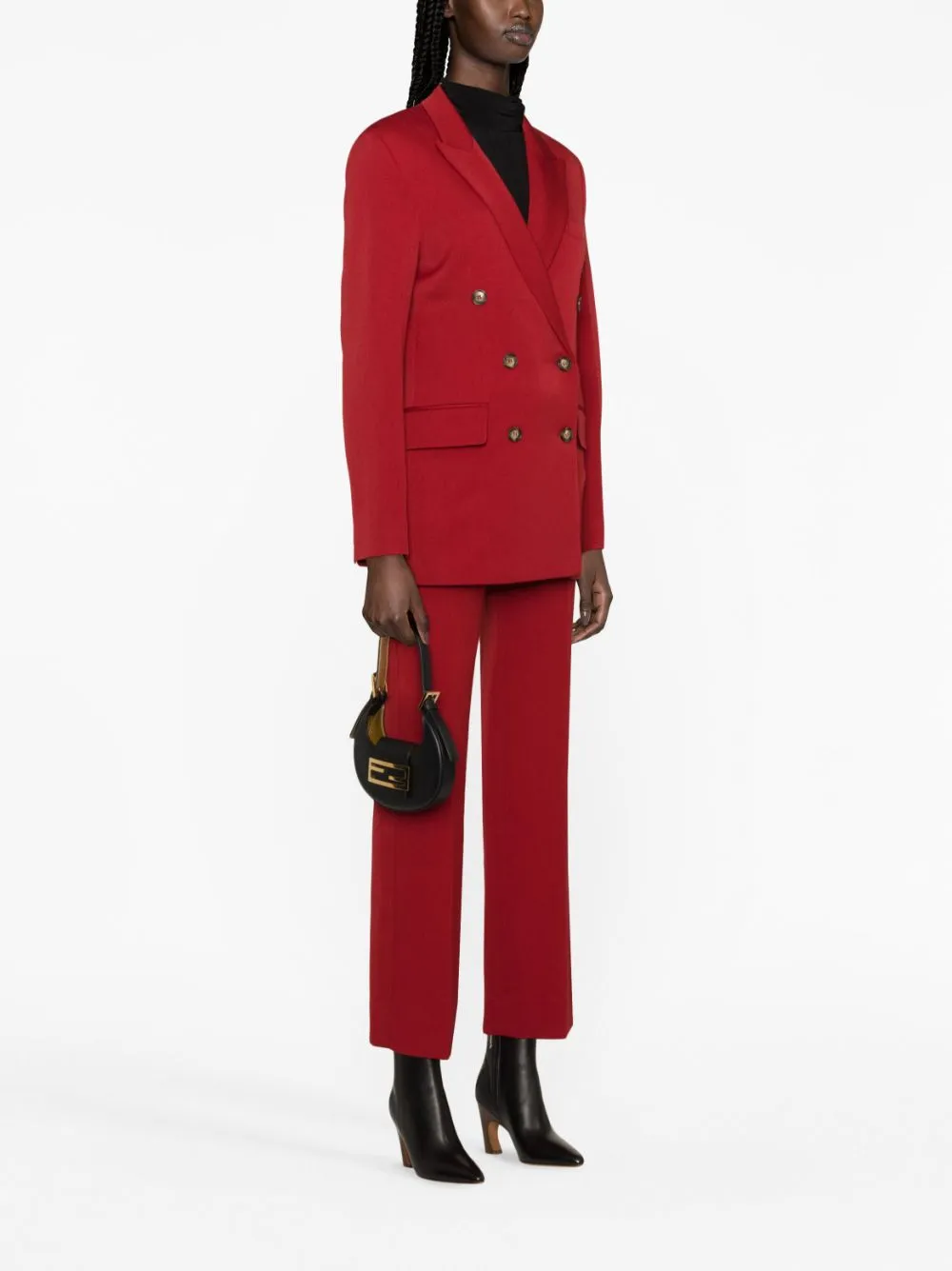 Victoria Beckham Double Breasted Straight Hem Blazer