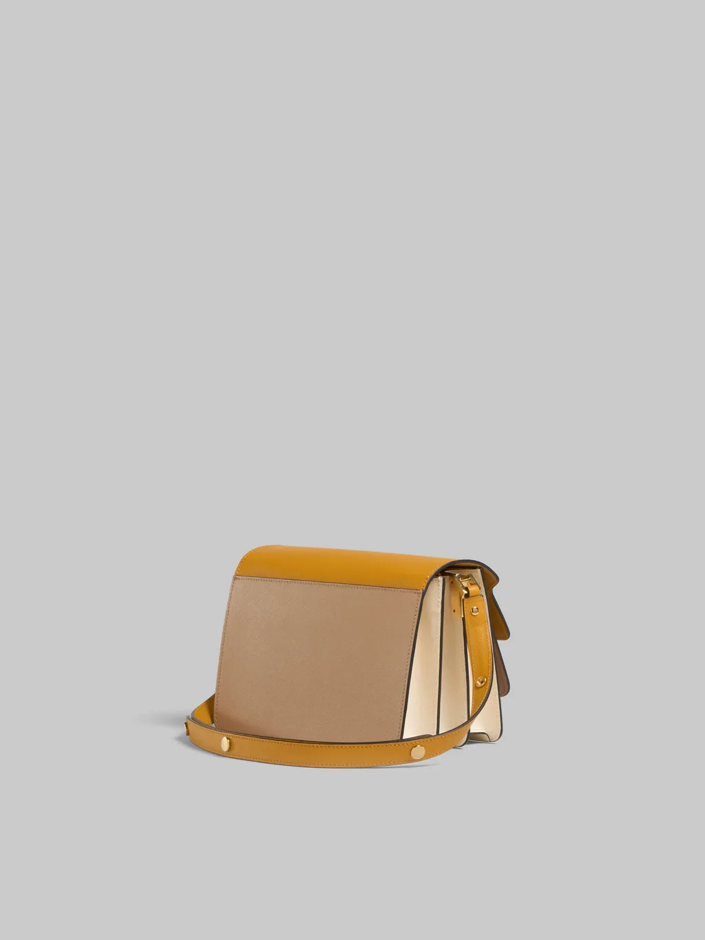 Tricolor Leather Medium Trunk Bag