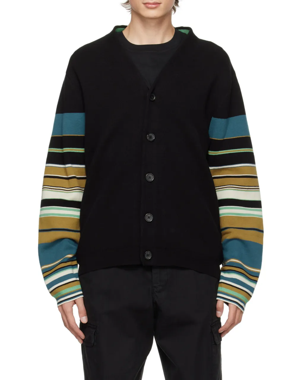 Stripe-Print Cardigan