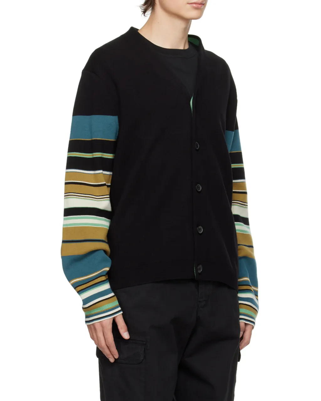 Stripe-Print Cardigan