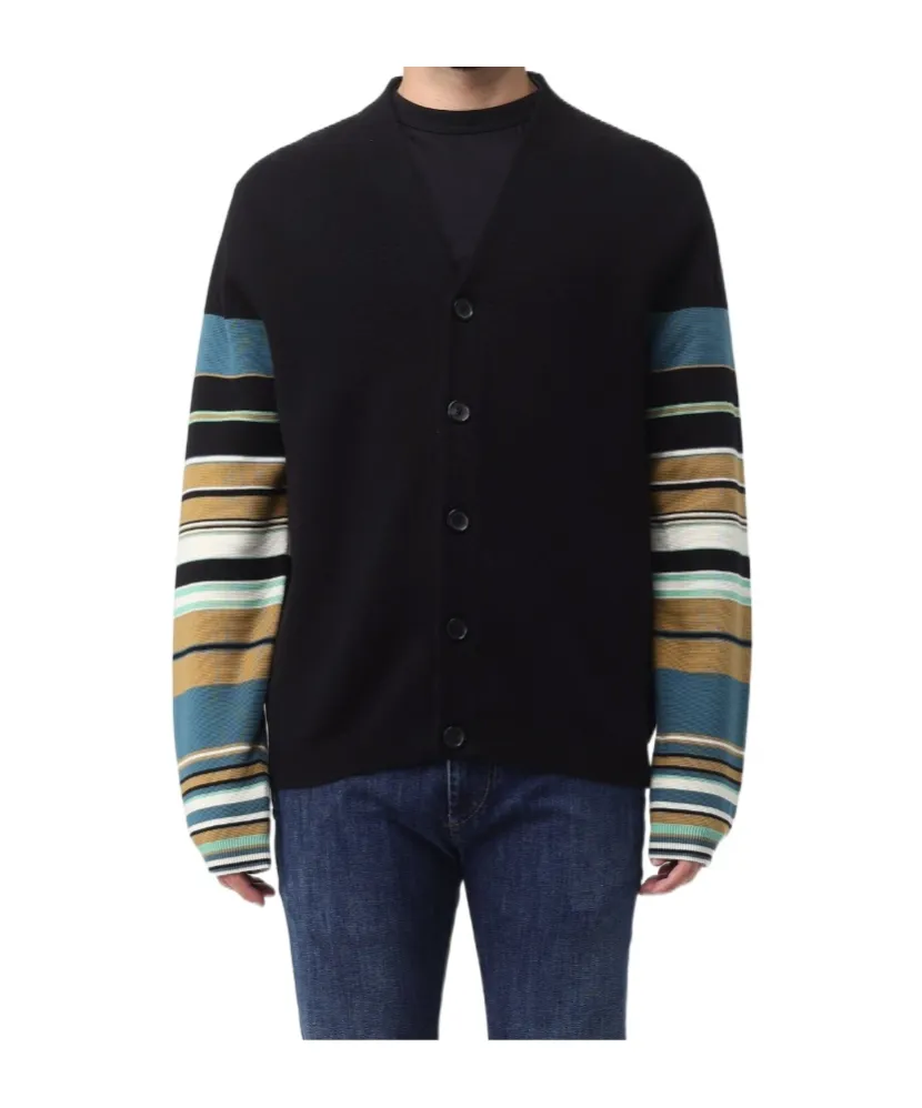 Stripe-Print Cardigan
