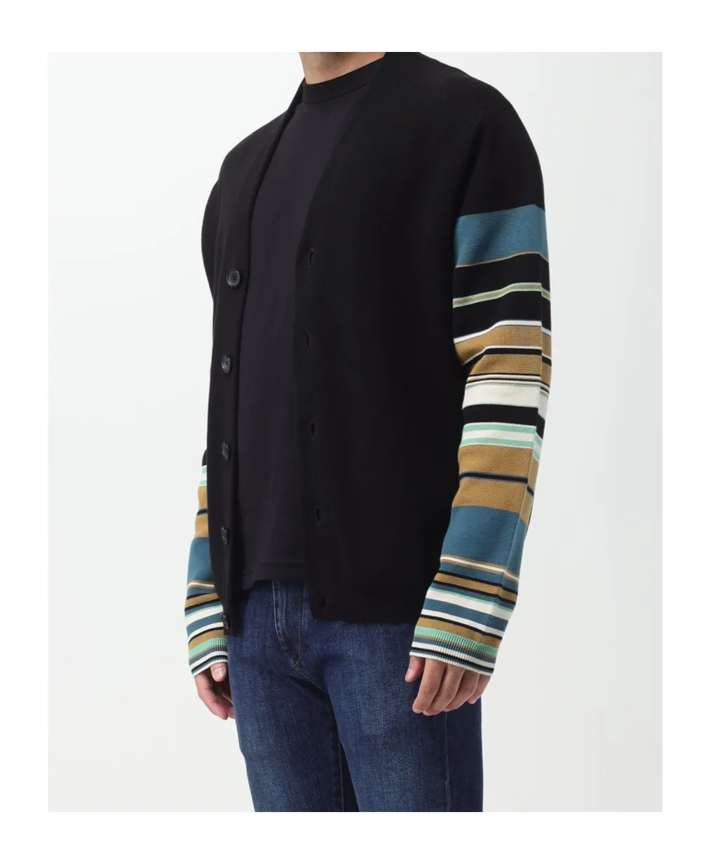 Stripe-Print Cardigan