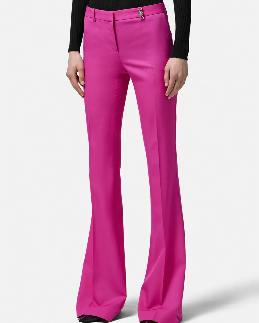Versace Logo-Plaque Tailored Trousers