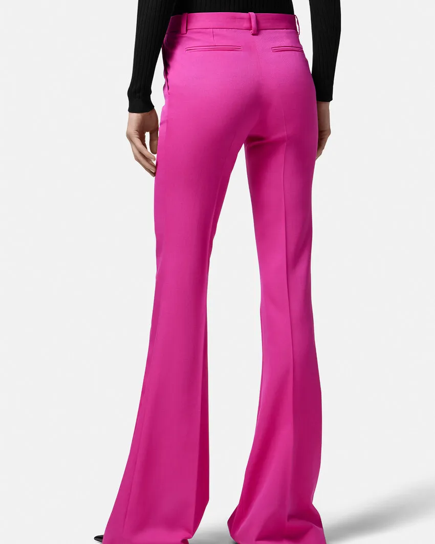 Versace Logo-Plaque Tailored Trousers
