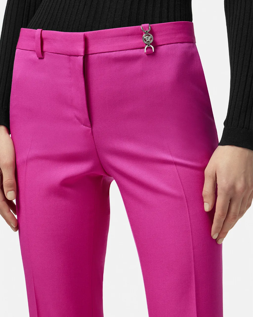 Versace Logo-Plaque Tailored Trousers