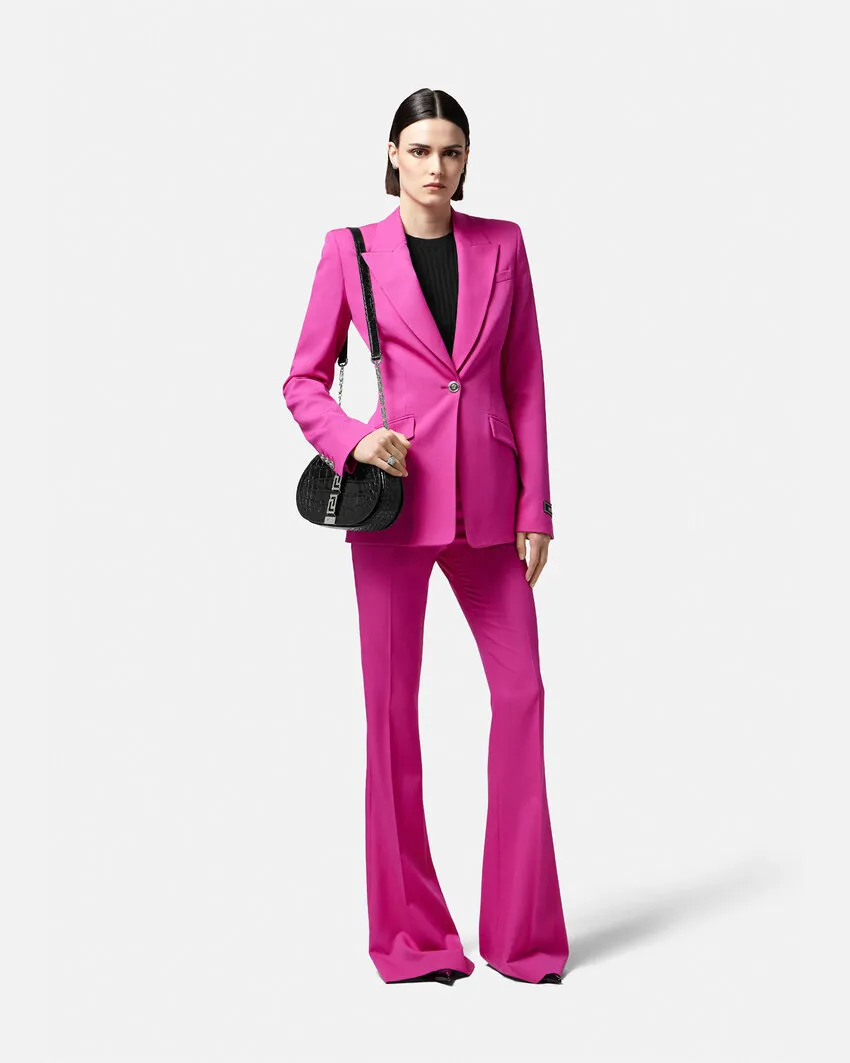 Versace Logo-Plaque Tailored Trousers