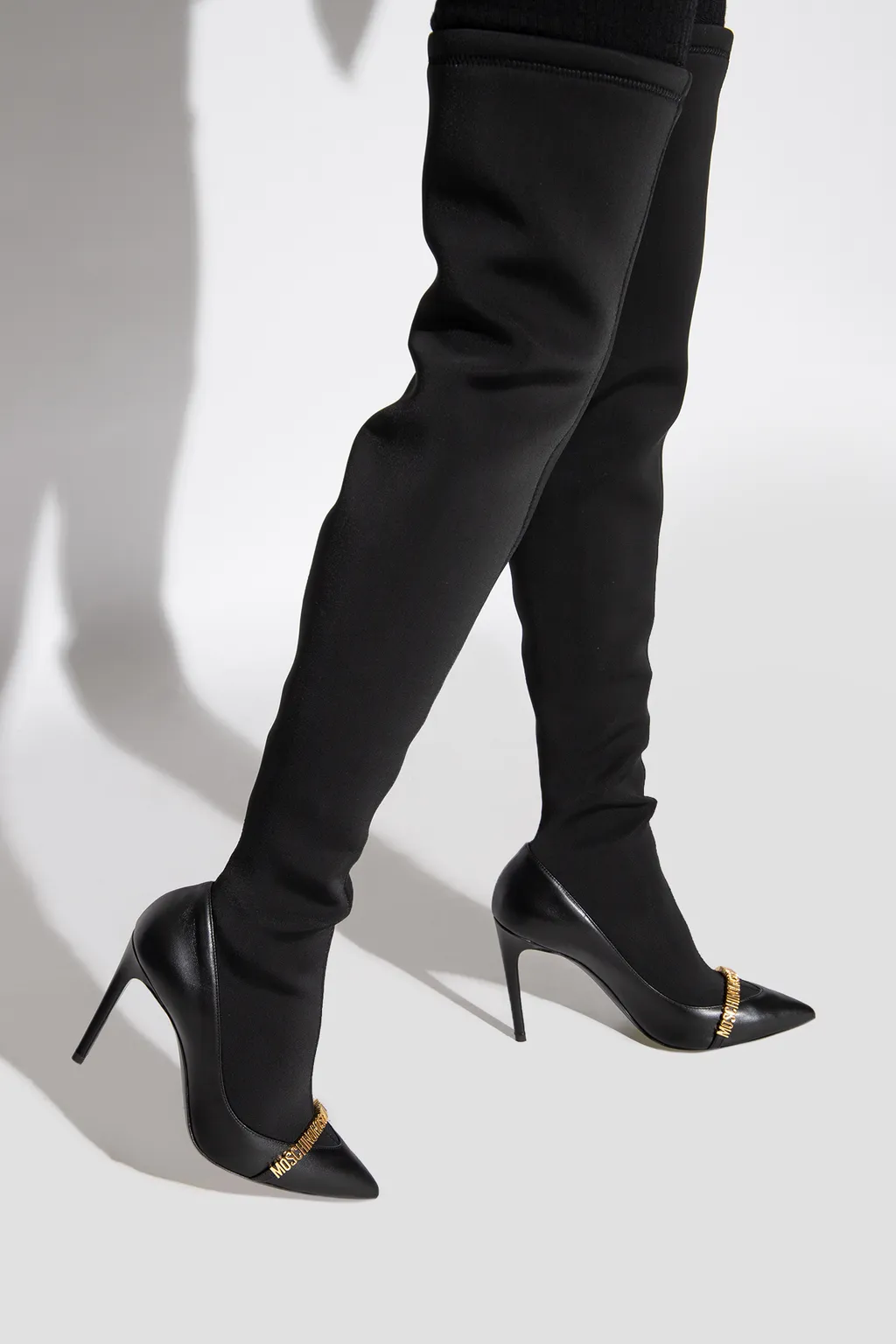 Embossed-Logo 110Mm Leather Boots