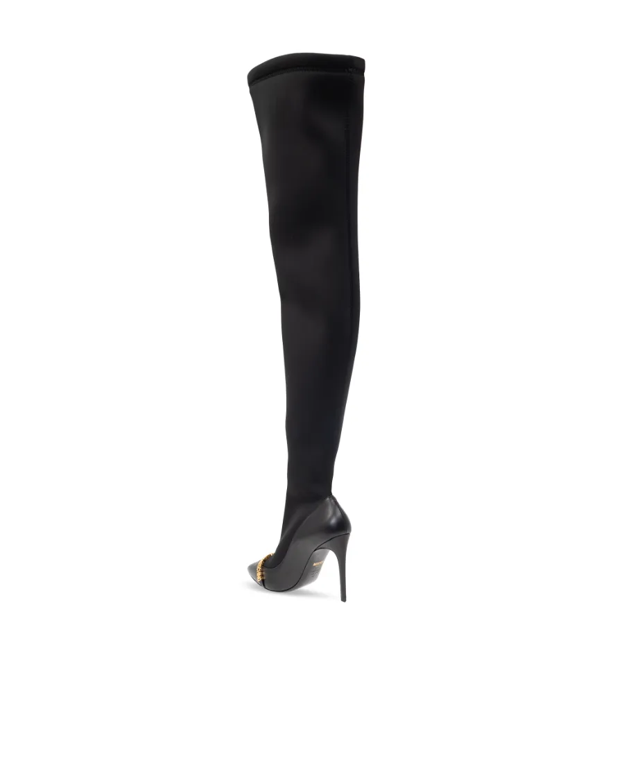 Embossed-Logo 110Mm Leather Boots