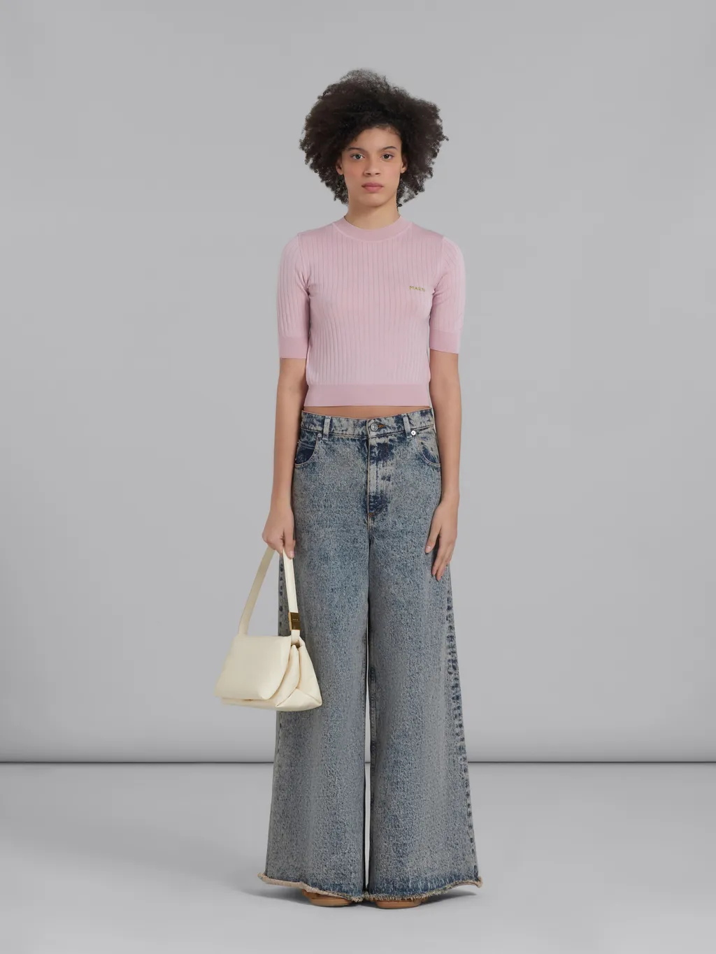 Marni Prisma Foldover Top Shoulder Bag