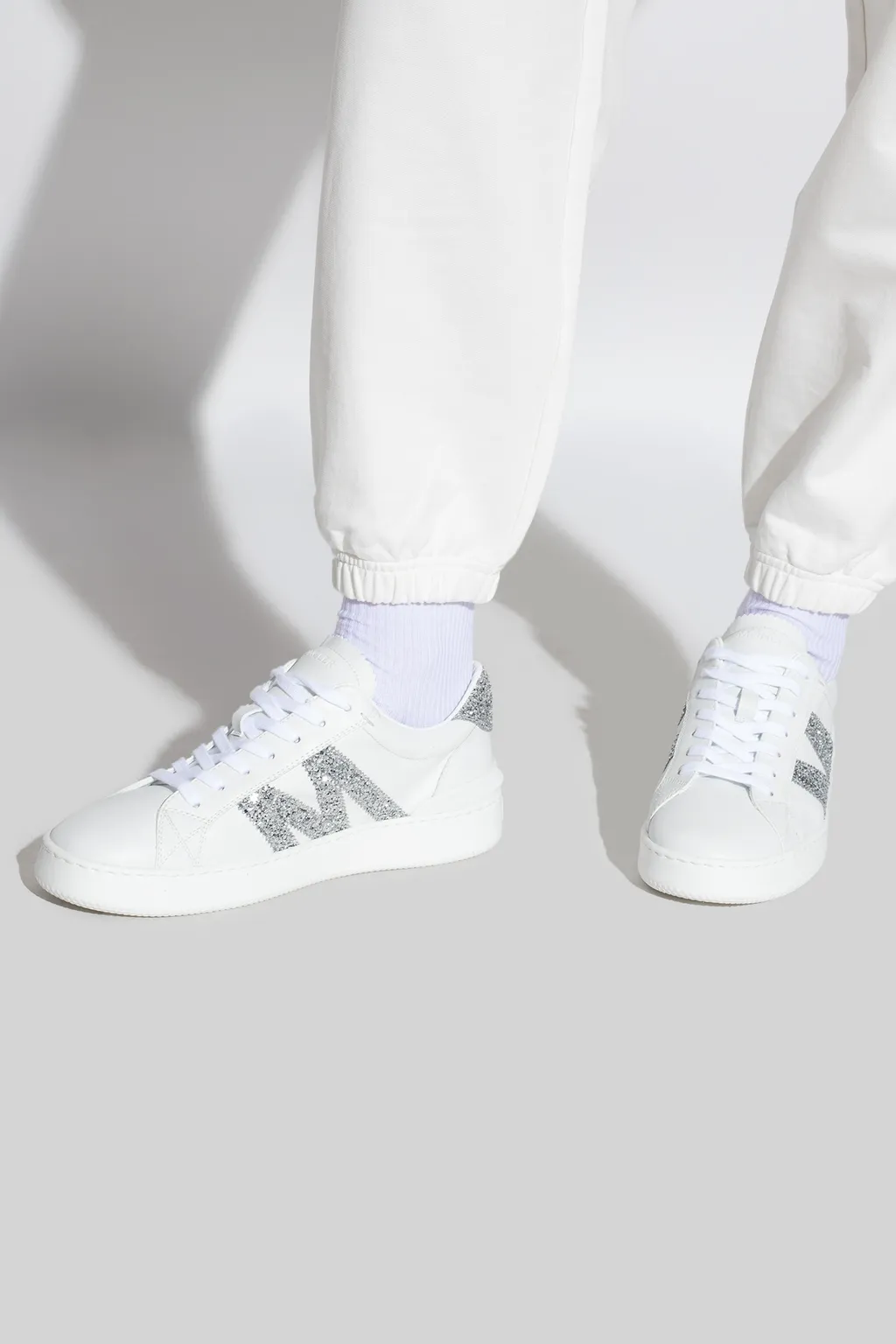 Moncler Monaco Embellished Low-Top Sneakers
