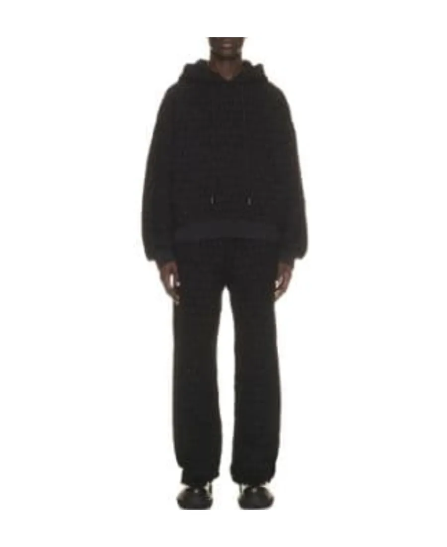 Off-White All-Over Patterned Drawstring Hoodie