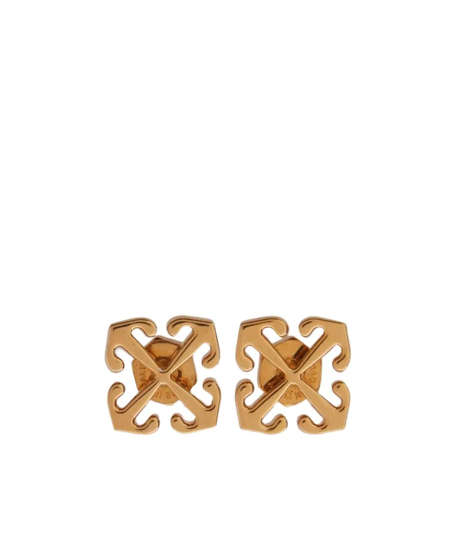 Off-White Arrows Stud Logo Detailed Earrings