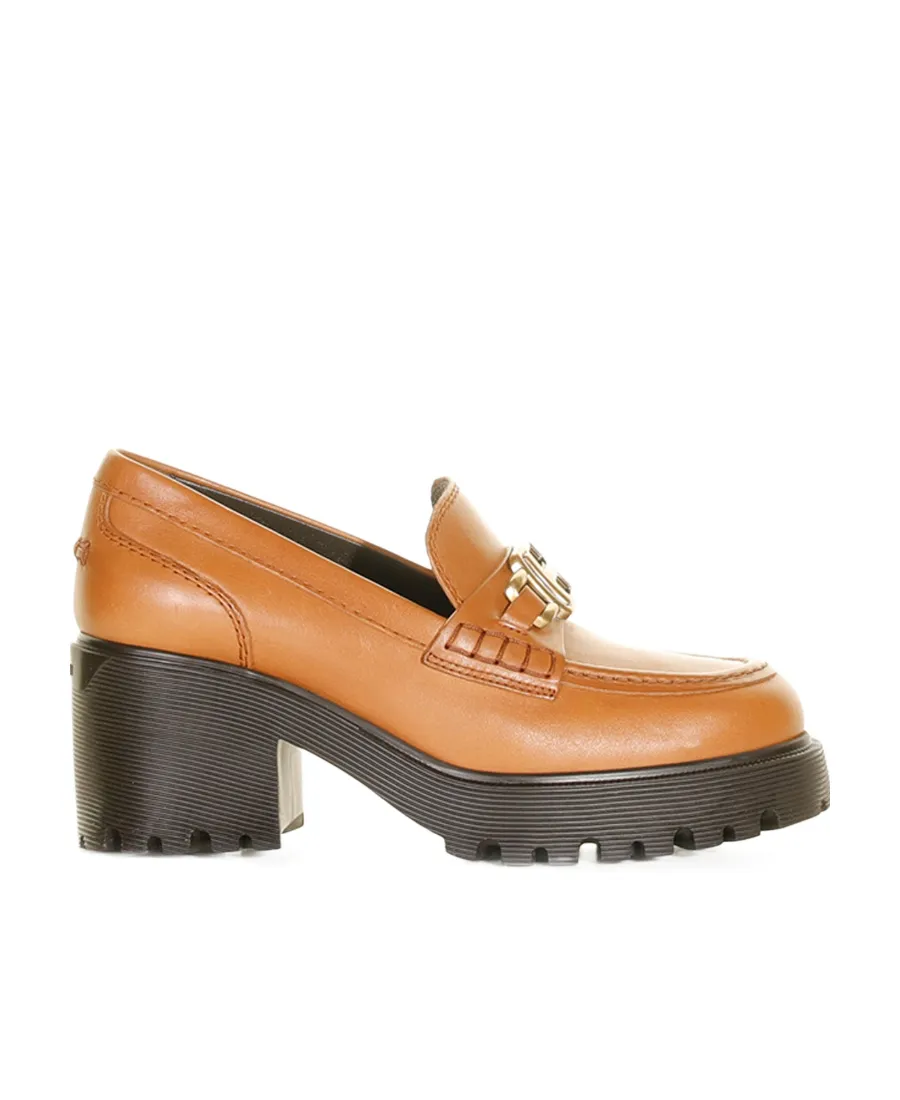Hogan Logo Buckled Slip-On Loafers