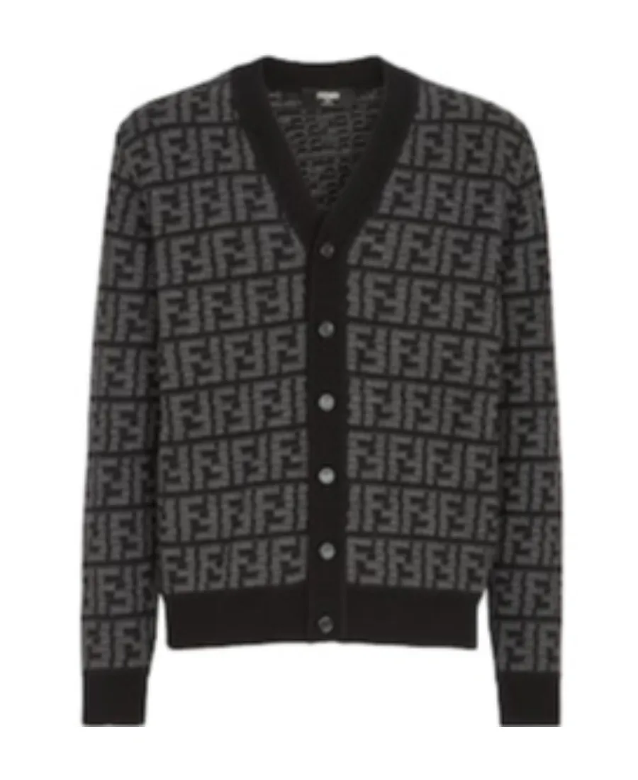 Fendi Monogrammed Button-Up Cardigan