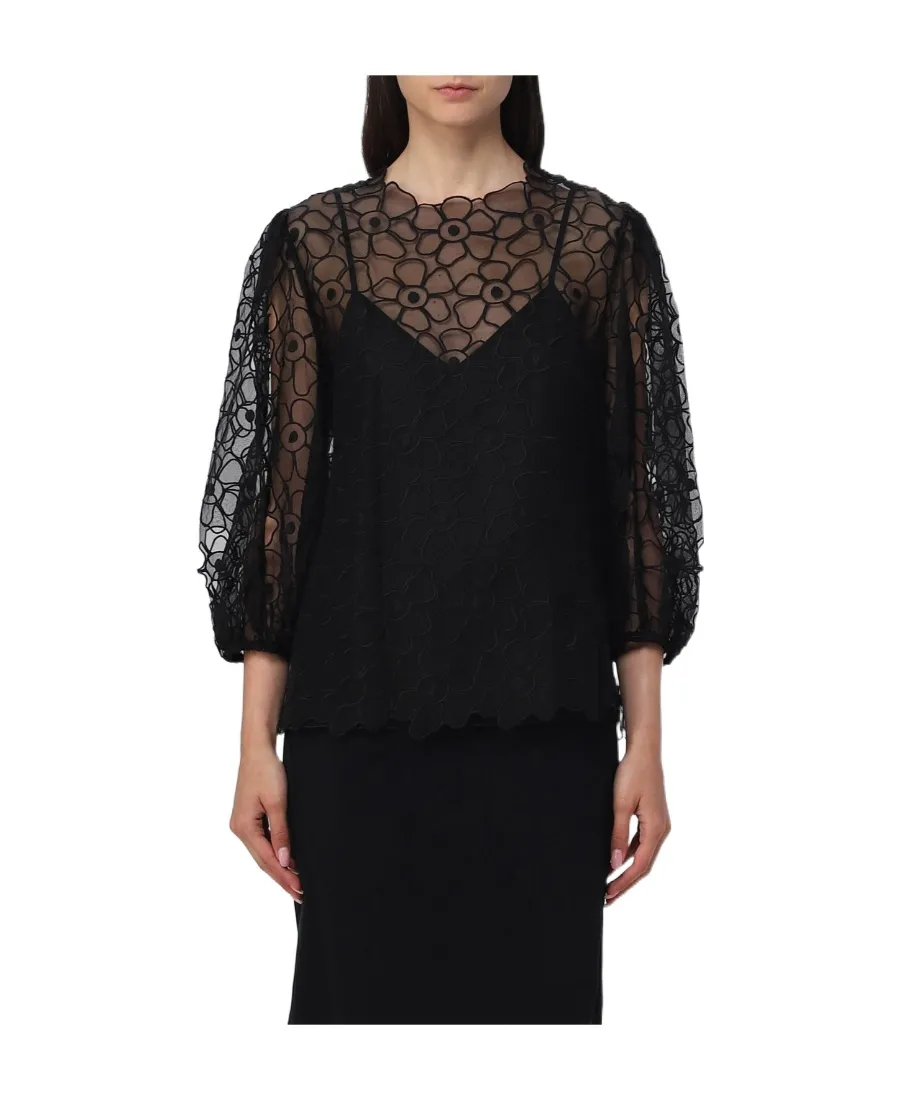 Redvalentino Floral Embroidered Blouse