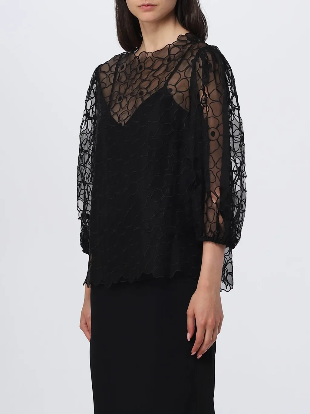 Redvalentino Floral Embroidered Blouse