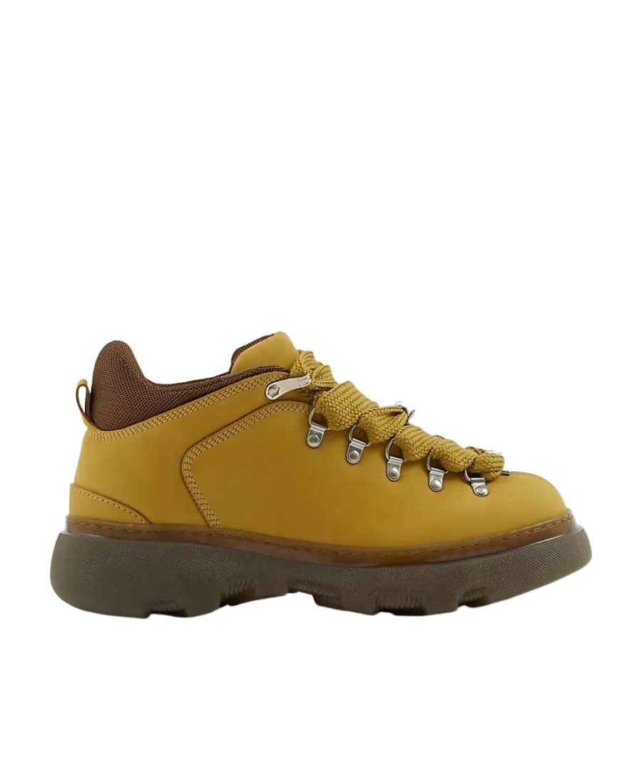 Burberry Round-Toe Lace-Up Ankle Boots