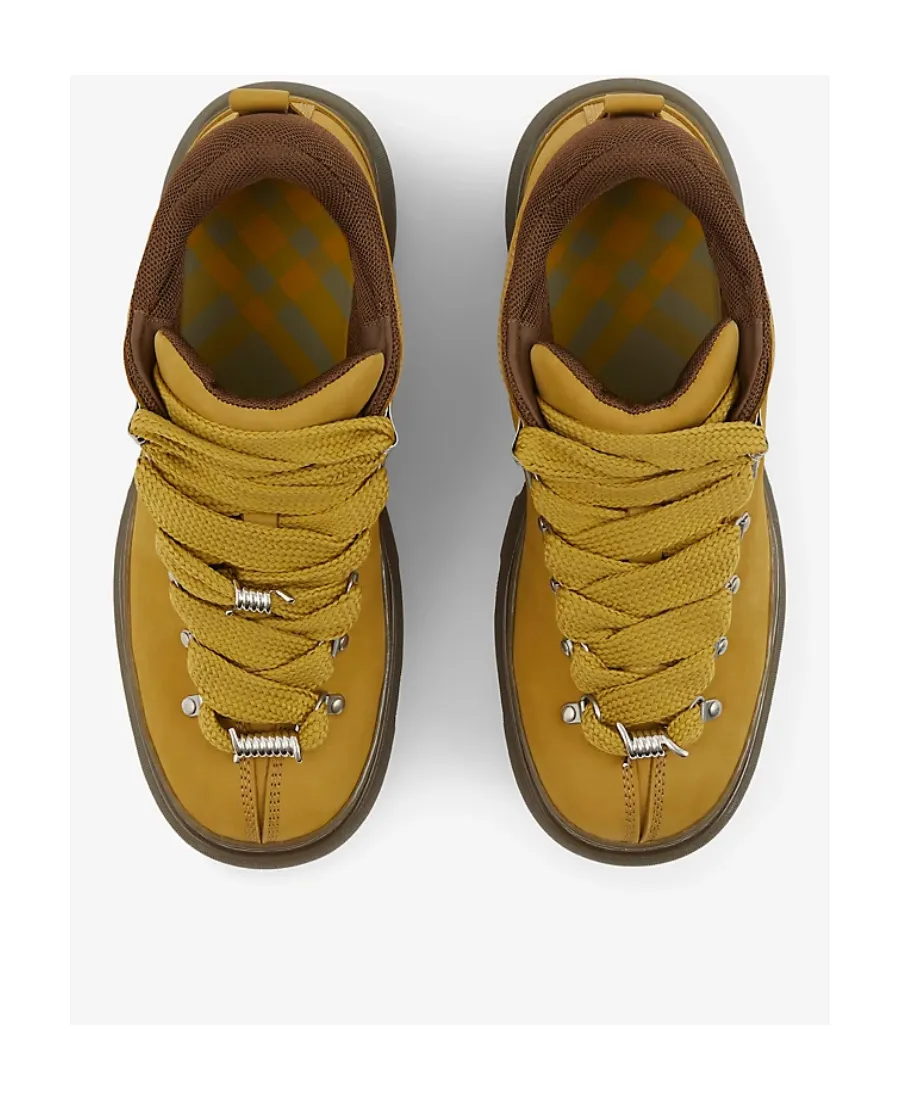 Burberry Round-Toe Lace-Up Ankle Boots