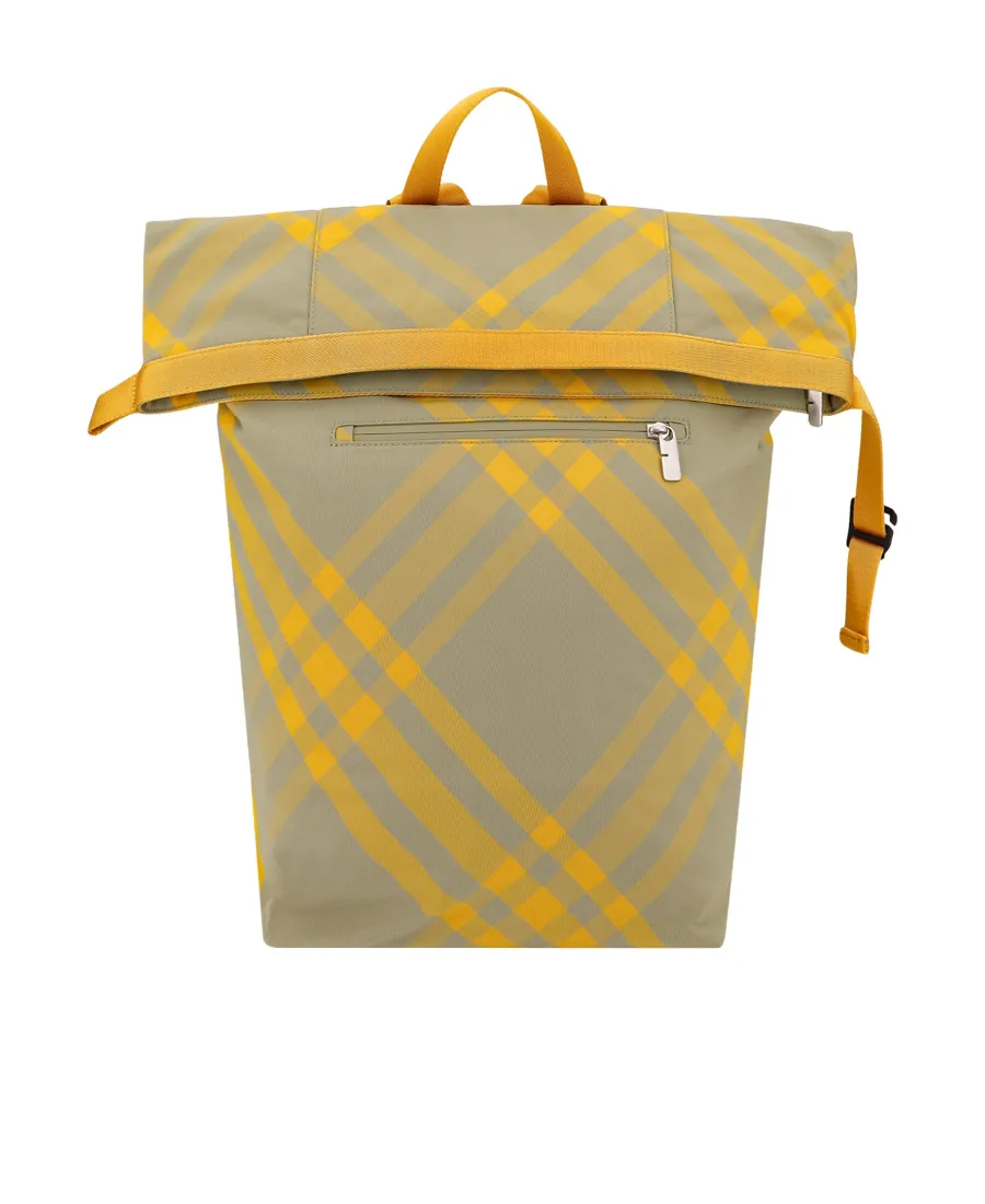 Burberry Check Pattern Zipped Backpack