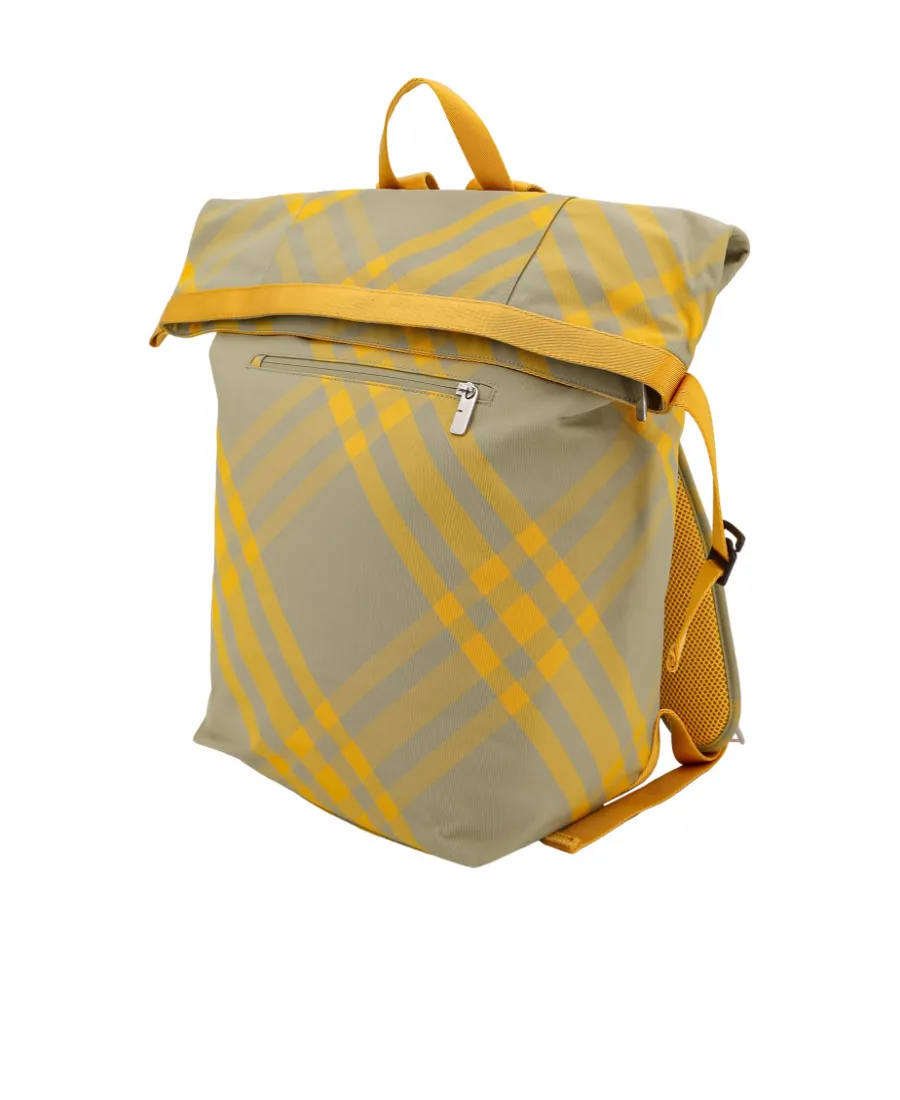 Burberry Check Pattern Zipped Backpack