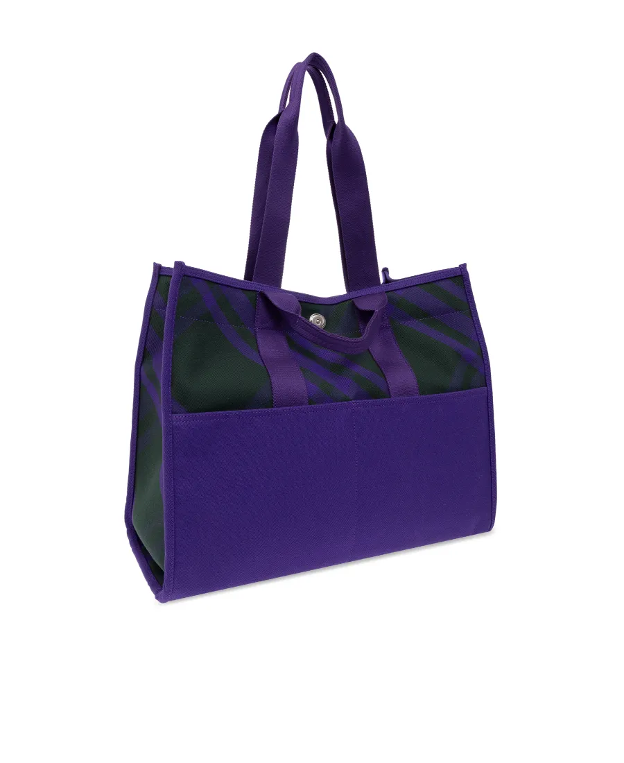 Burberry Check Pattern Tote Bag