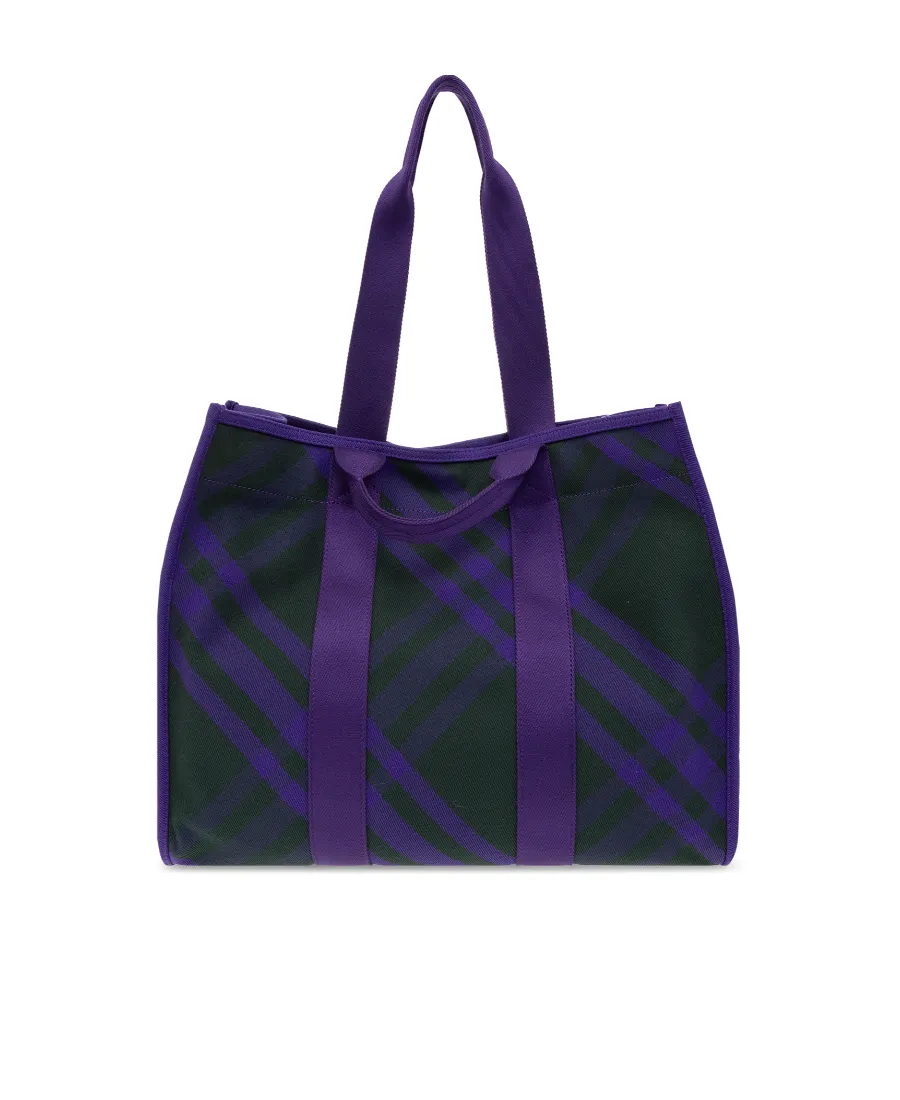 Burberry Check Pattern Tote Bag