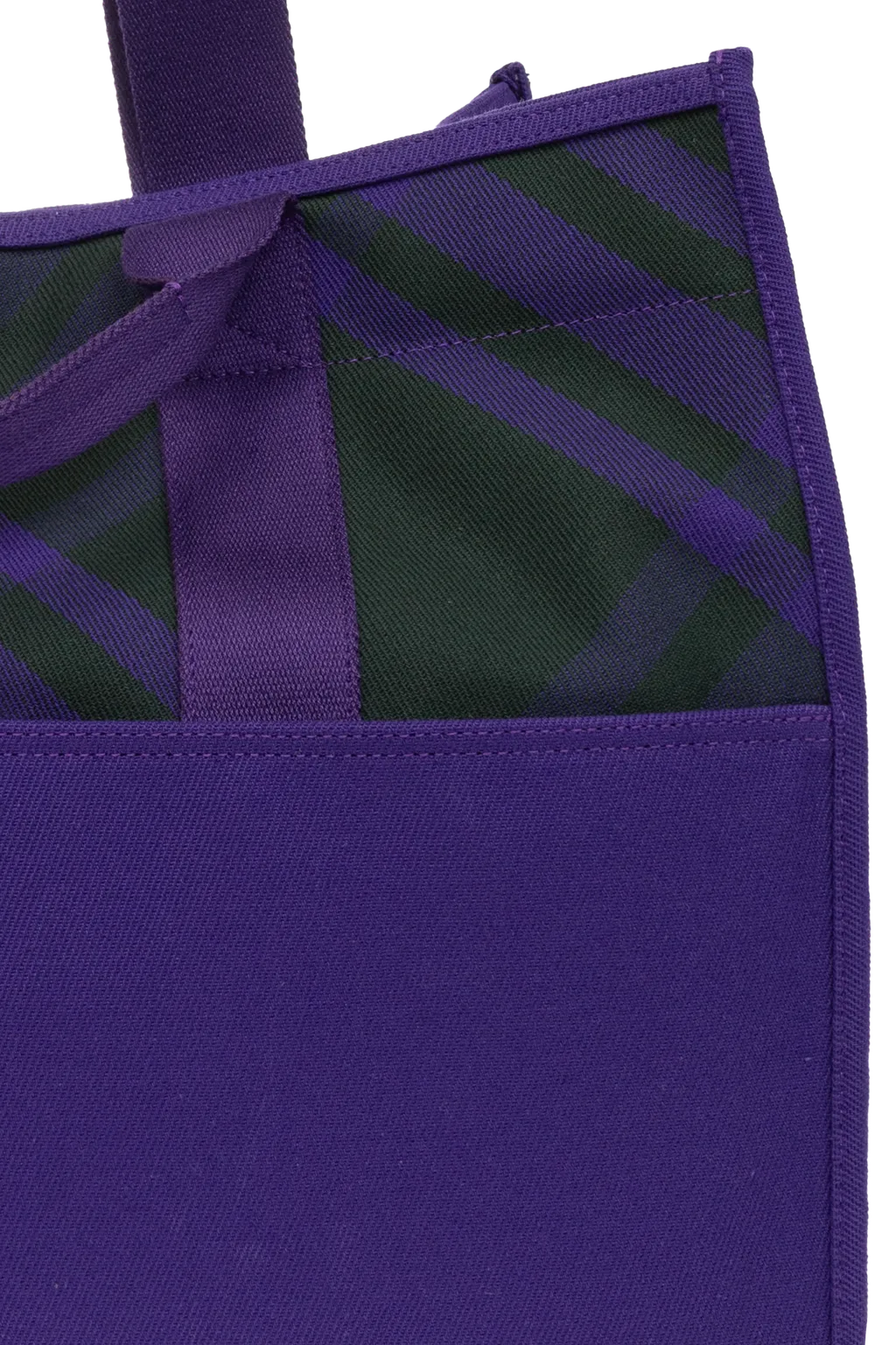 Burberry Check Pattern Tote Bag