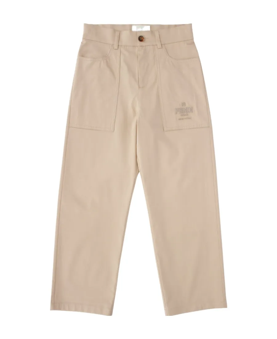 Fendi Kids Logo-Detailed Trousers