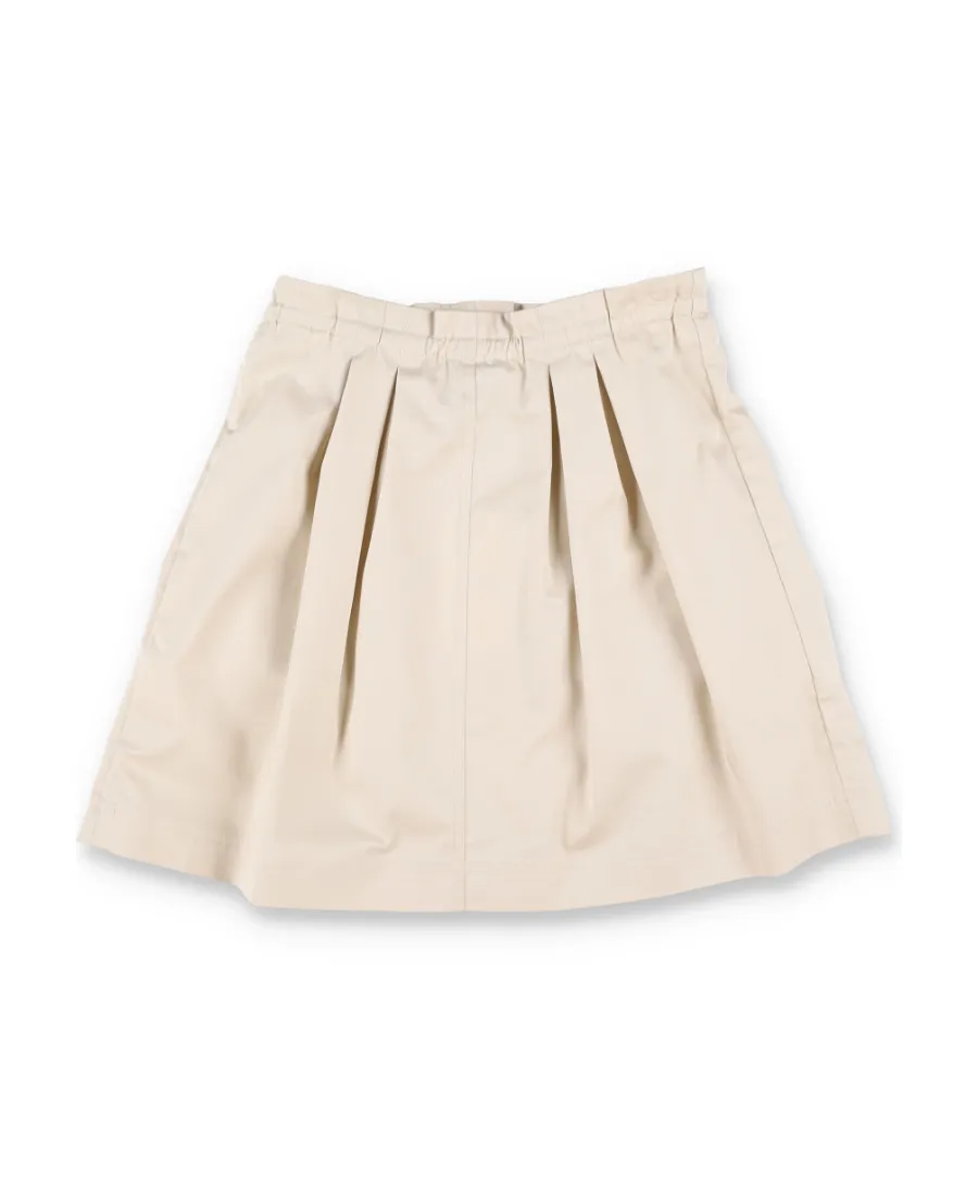 Gucci Kids Logo Plaque Pleated Skirt