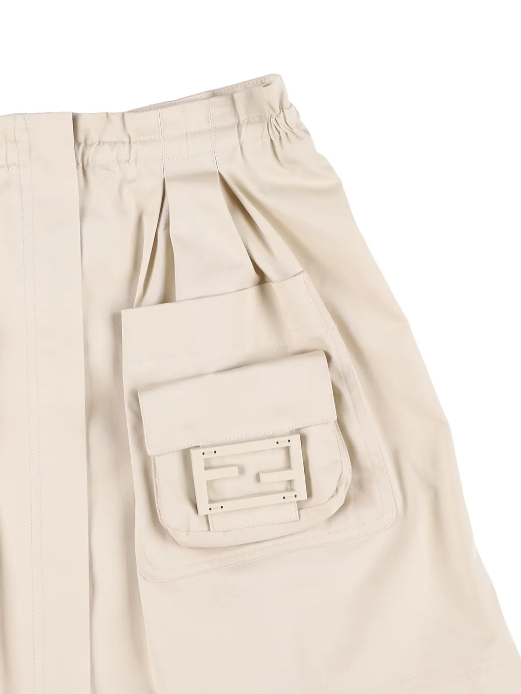 Gucci Kids Logo Plaque Pleated Skirt