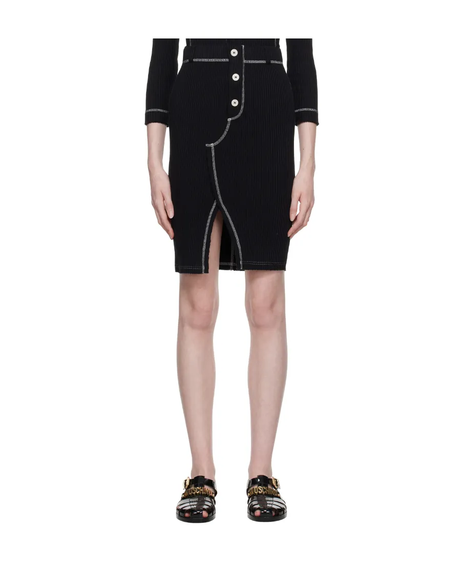 Mid-Length Skirt With Slit