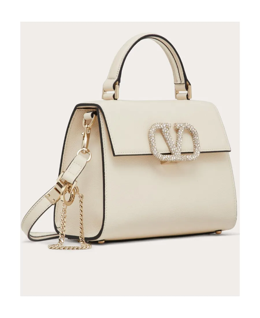 Valentino Vsling Logo Embellished Small Top Handle Bag