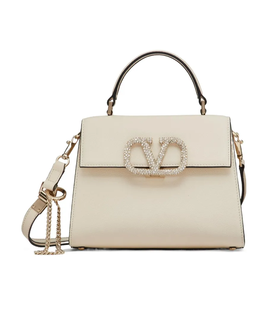 Valentino Vsling Logo Embellished Small Top Handle Bag