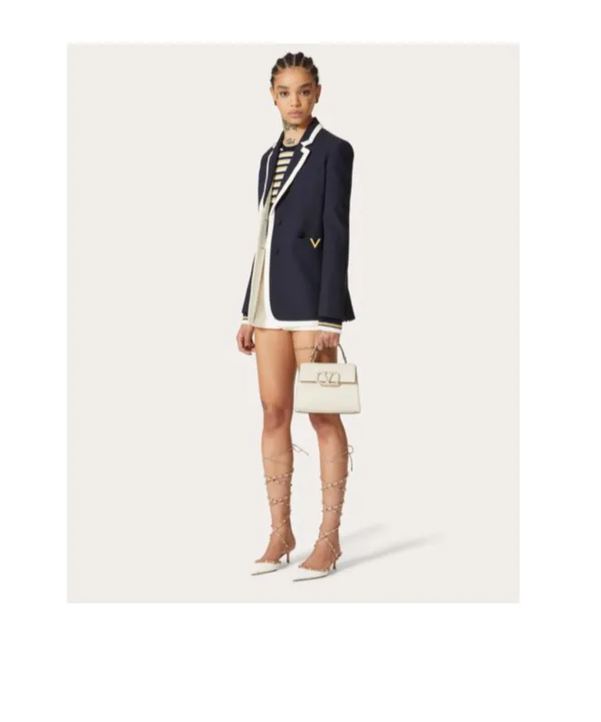 Valentino Vsling Logo Embellished Small Top Handle Bag
