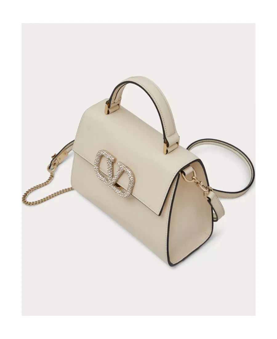 Valentino Vsling Logo Embellished Small Top Handle Bag
