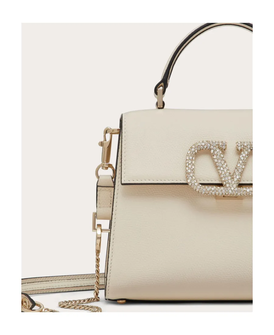 Valentino Vsling Logo Embellished Small Top Handle Bag