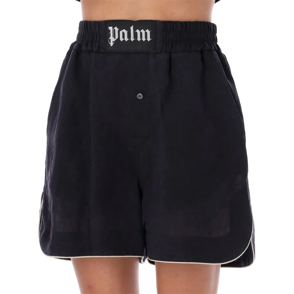 Palm Angels Logo Patch Elastic Waist Boxer Shorts