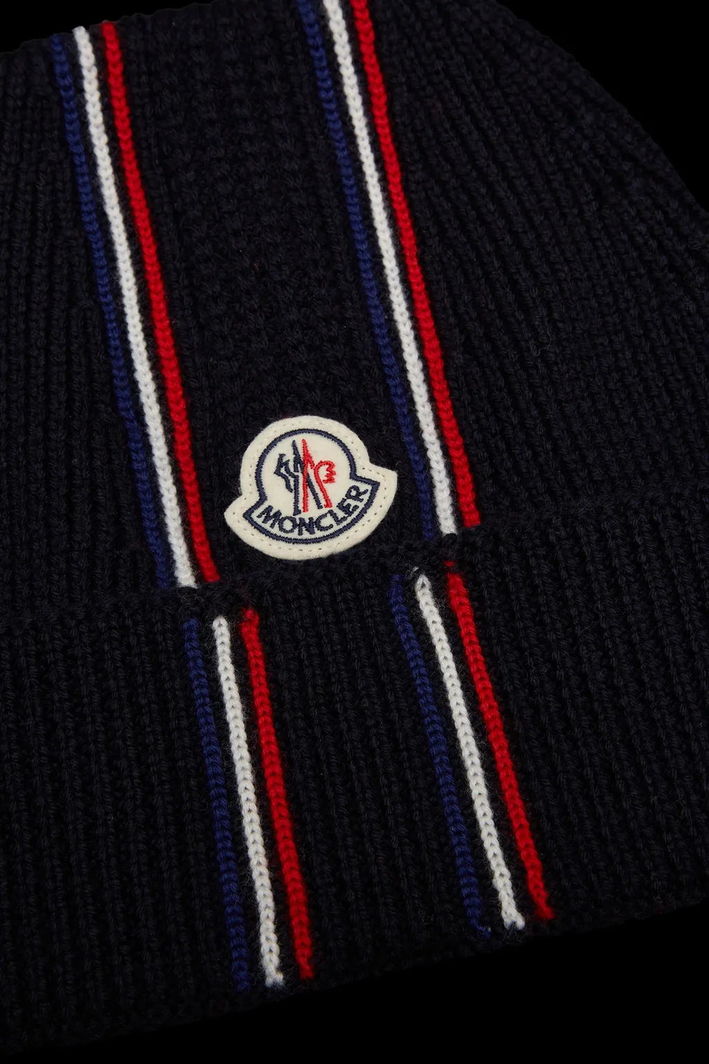 Moncler Logo Patch Knitted Beanie