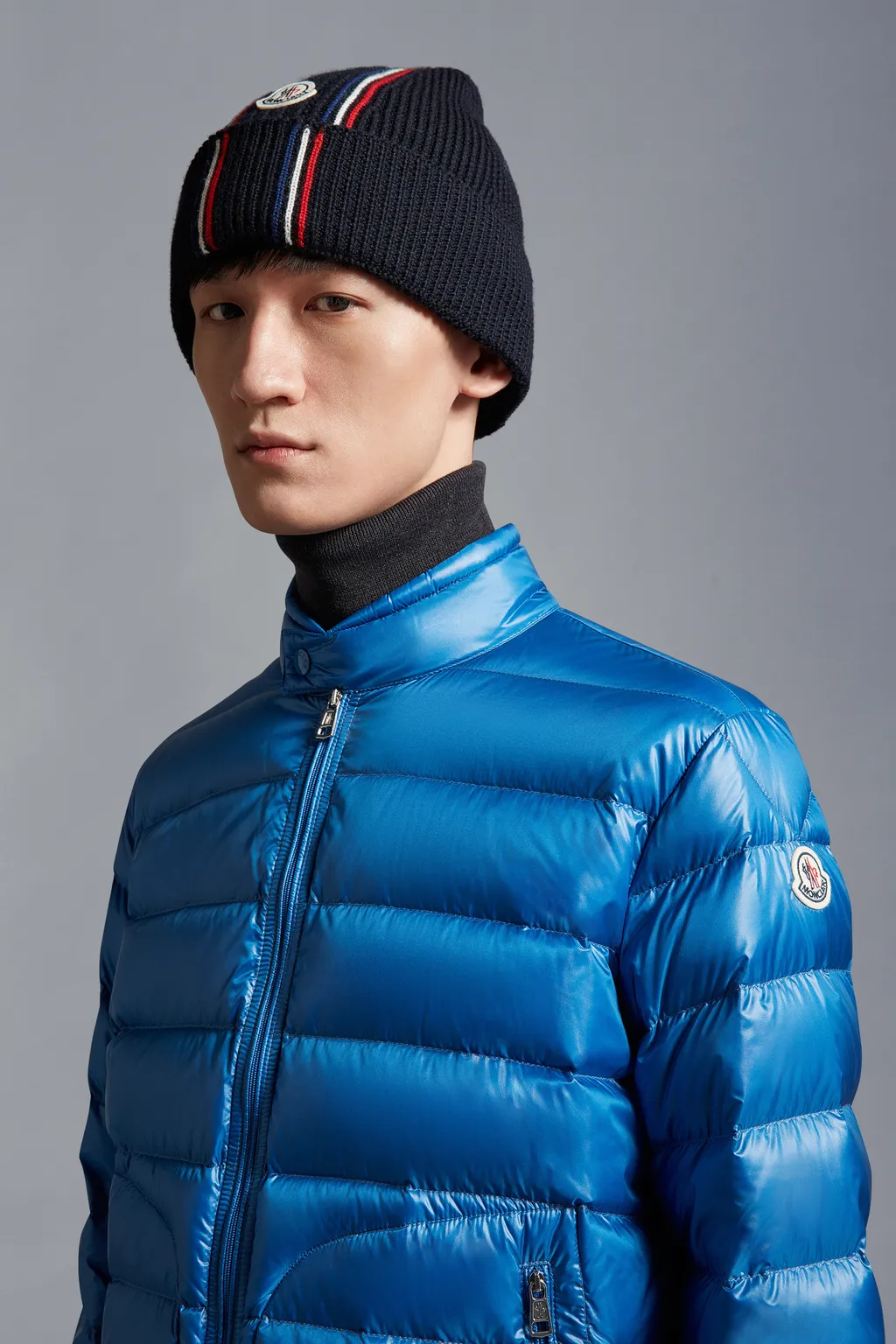 Moncler Logo Patch Knitted Beanie