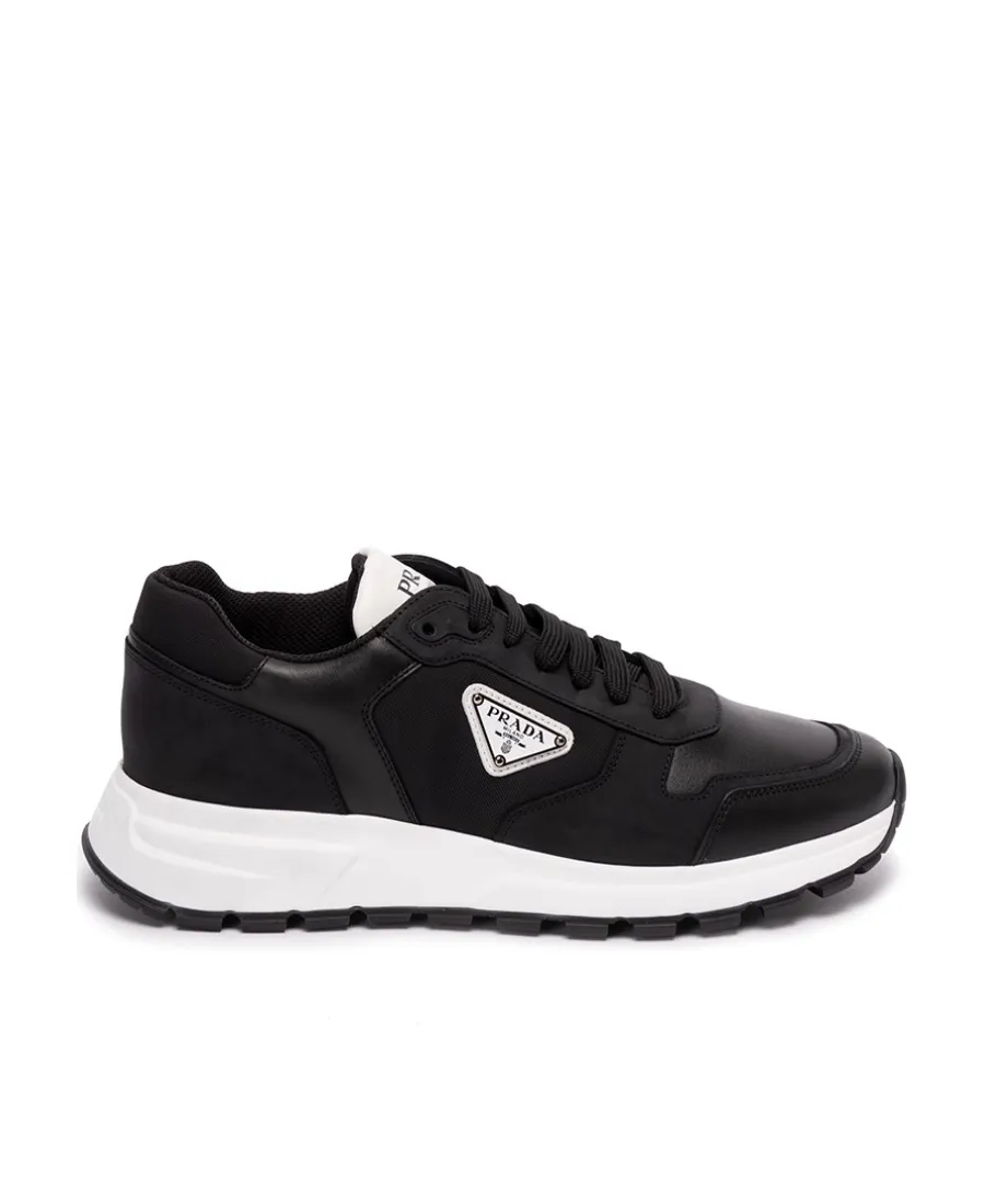 Prada Triangle-Logo Lace-Up Sneakers