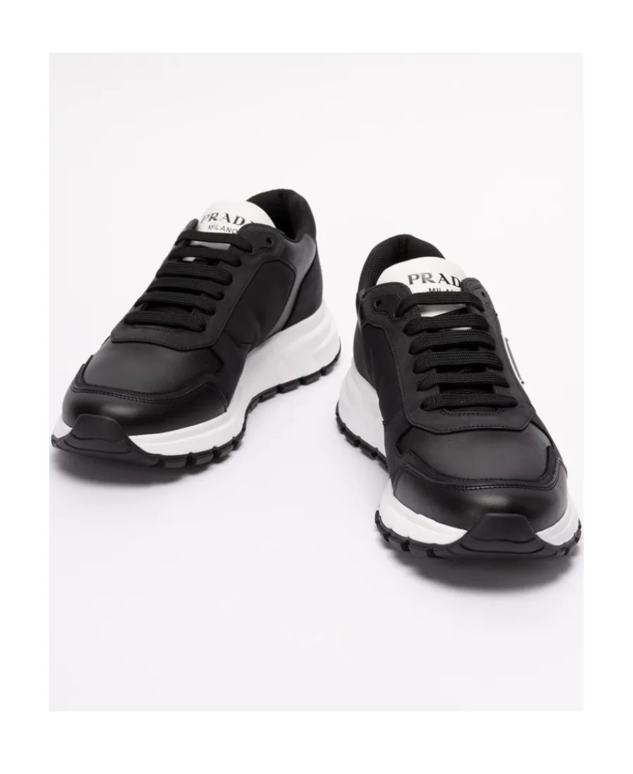 Prada Triangle-Logo Lace-Up Sneakers