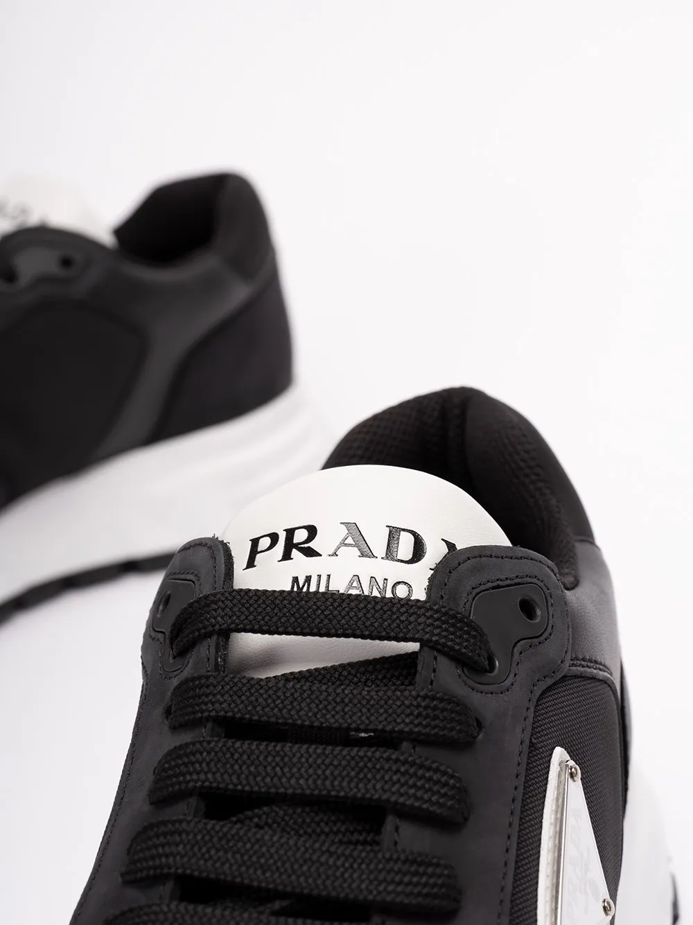 Prada Triangle-Logo Lace-Up Sneakers