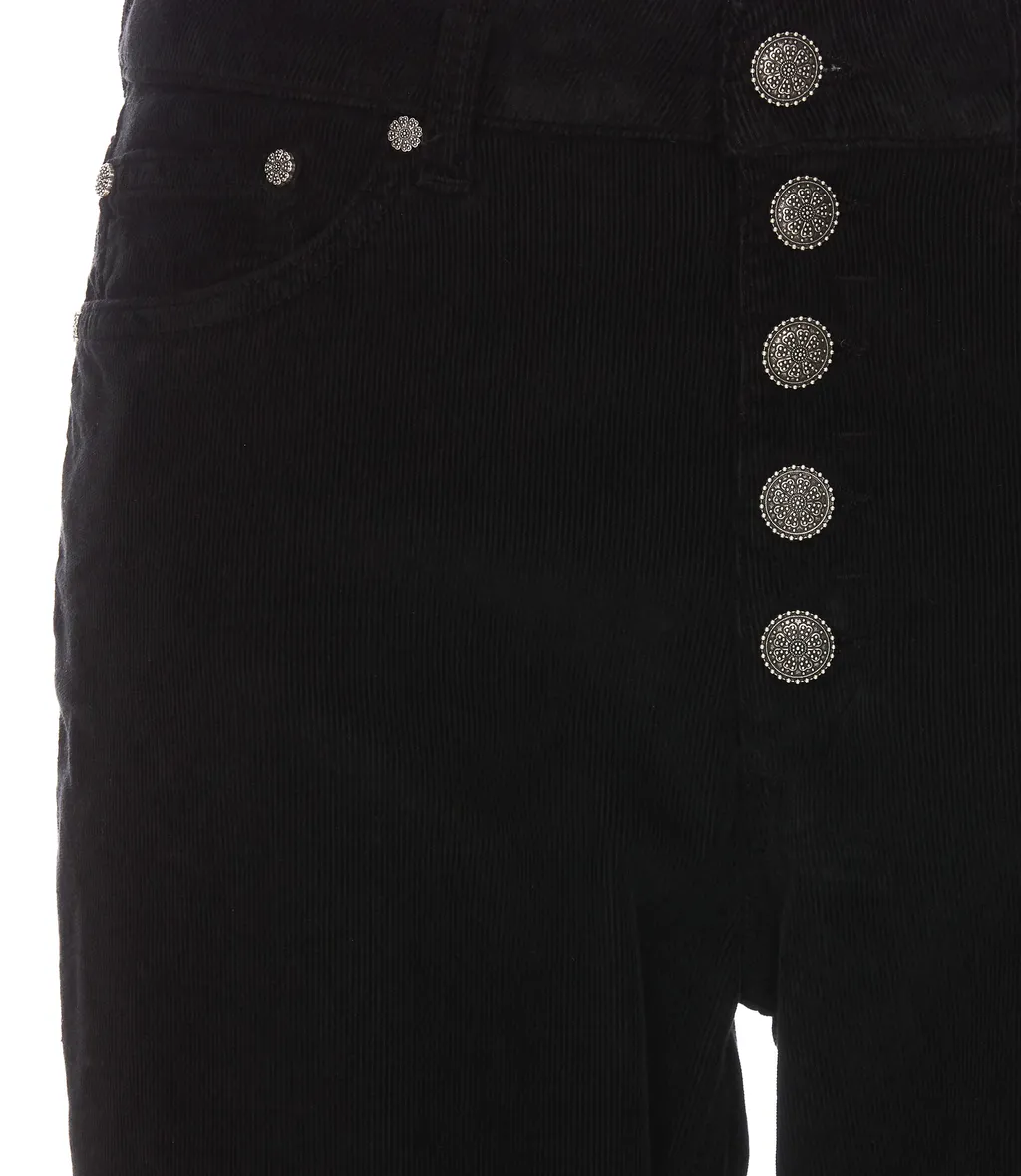 Dondup Mid-Rise Cropped Corduroy Trousers