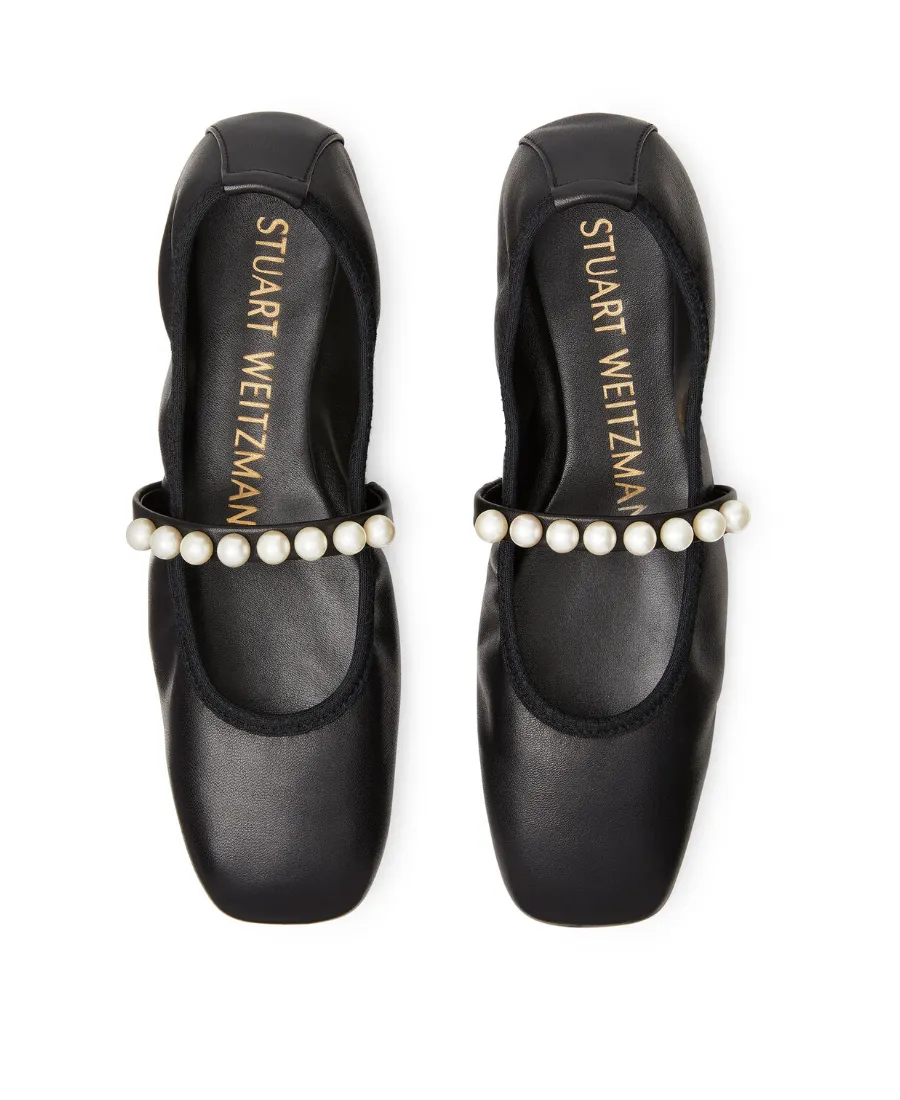Stuart Weitzman Goldie Embellished Ballet Flats