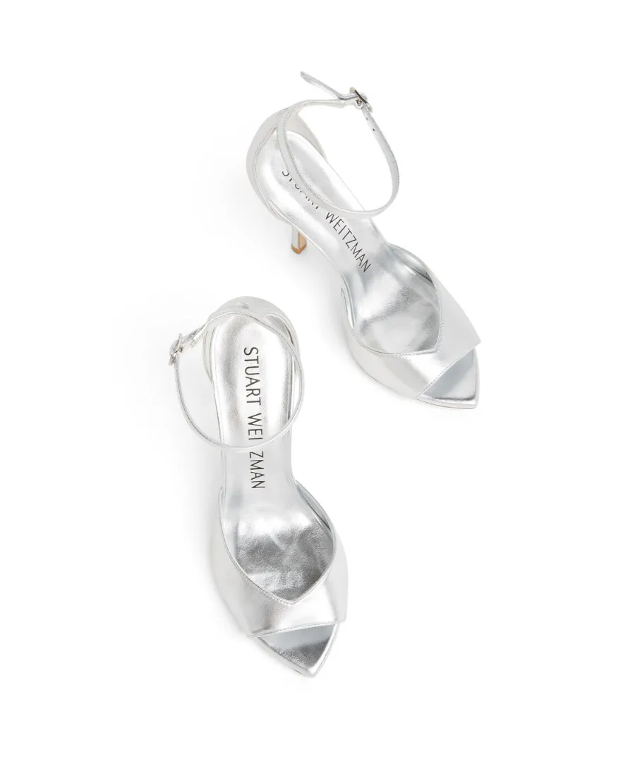 Stuart Weitzman Nudist Pointed-Toe Heeled Sandals