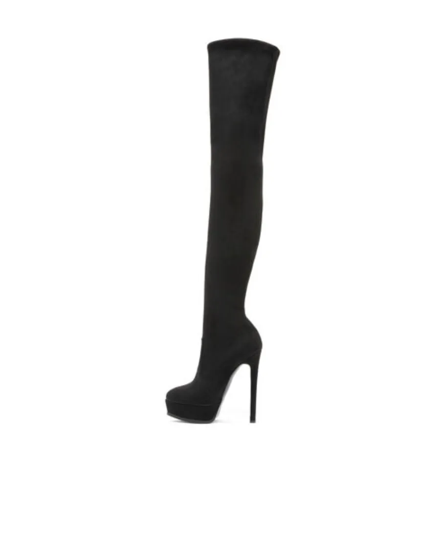 Flora 140Mm Above-Knee Platform Boots
