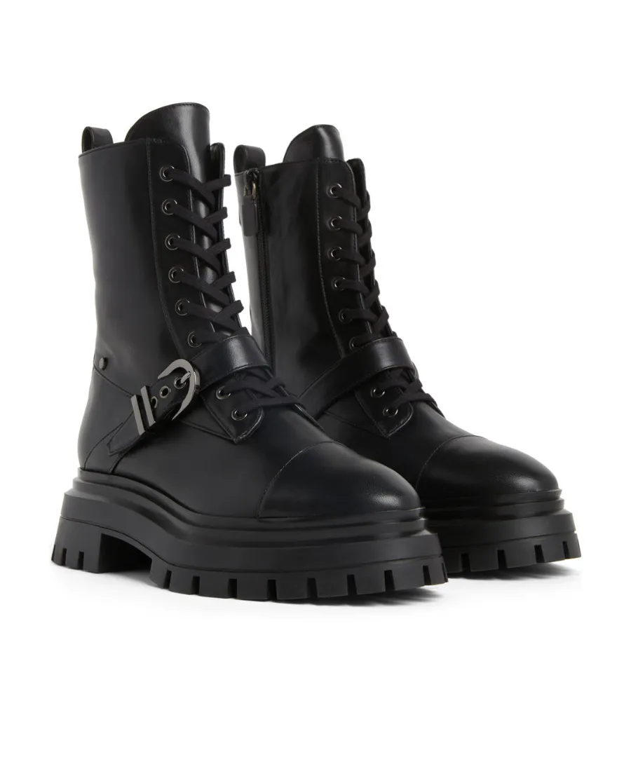 Stuart Weitzman Maverick Bedford Lace-Up Boots