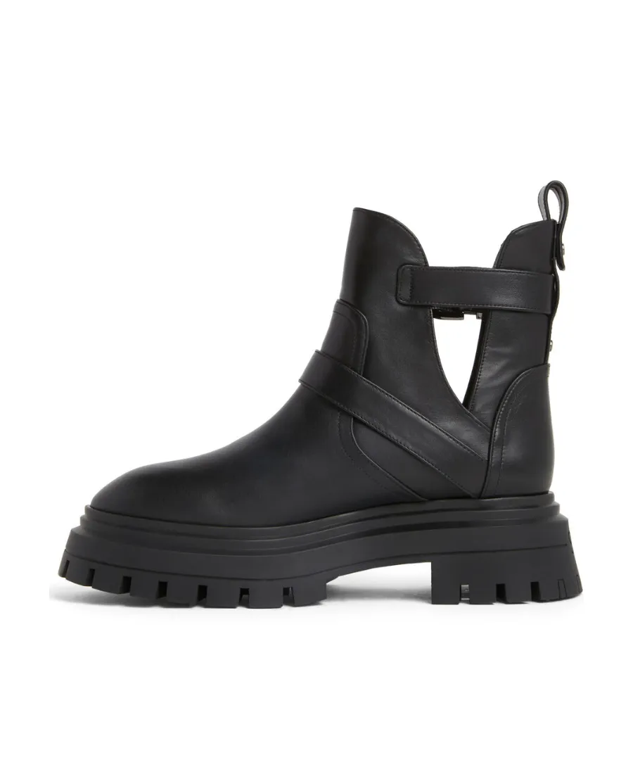 Round-Head Buckle Ankle Boots