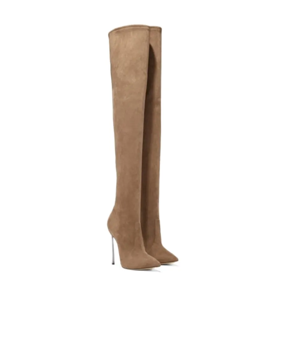 115Mm Blade Suede Boots