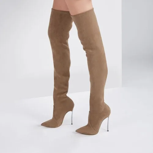 115Mm Blade Suede Boots